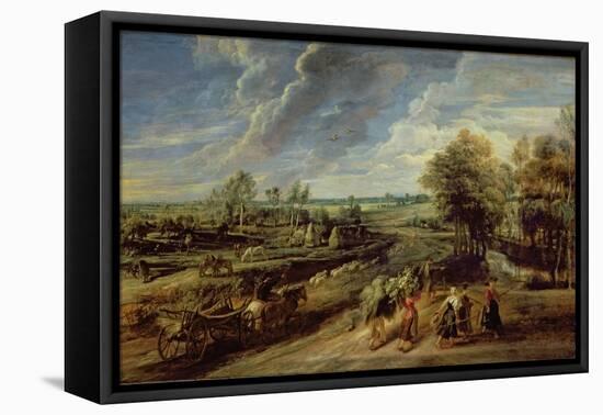 The Return of the Farm Workers from the Fields-Peter Paul Rubens-Framed Stretched Canvas