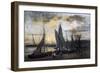 The Return of the Fishermen, Late 19th Century-Karl Daubigny-Framed Giclee Print