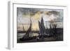 The Return of the Fishermen, Late 19th Century-Karl Daubigny-Framed Giclee Print