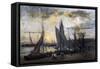 The Return of the Fishermen, Late 19th Century-Karl Daubigny-Framed Stretched Canvas