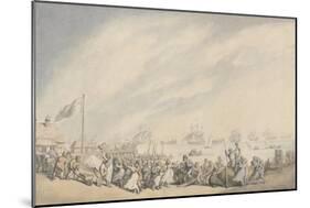 The Return of the Fleet to Great Yarmouth after the Defeat of the Dutch in 1797, C.1797-Thomas Rowlandson-Mounted Giclee Print