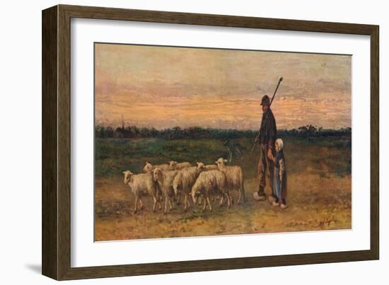 'The Return of the Flock', c1899-Jozef Israels-Framed Giclee Print