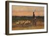 'The Return of the Flock', c1899-Jozef Israels-Framed Giclee Print