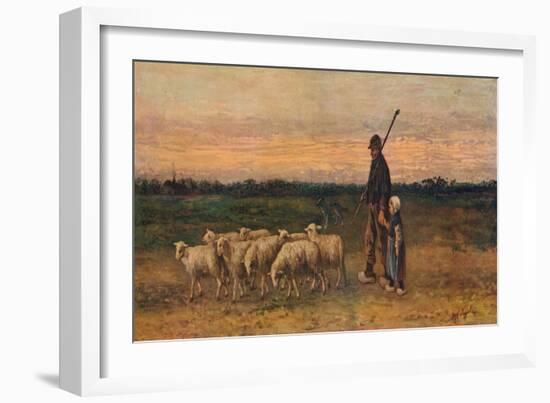 'The Return of the Flock', c1899-Jozef Israels-Framed Giclee Print