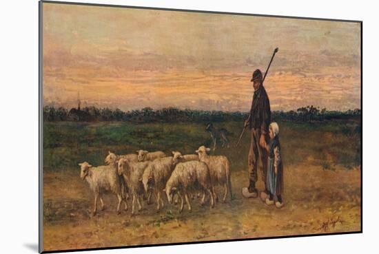 'The Return of the Flock', c1899-Jozef Israels-Mounted Giclee Print
