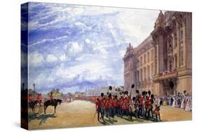 The Return of the Guards from the Crimea, July 1856-William Simpson-Stretched Canvas