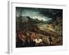 The Return of the Herd, 1565-Pieter Bruegel the Elder-Framed Giclee Print