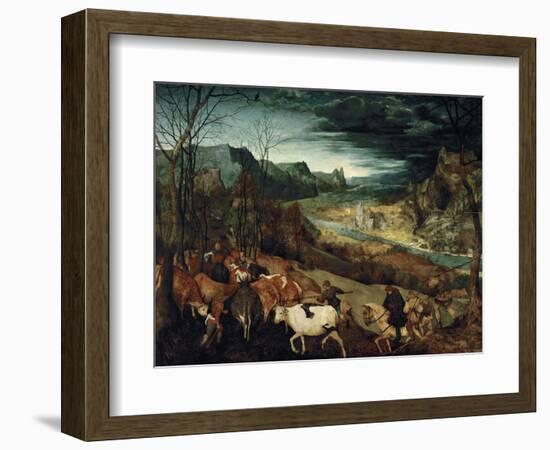 The Return of the Herd, 1565-Pieter Bruegel the Elder-Framed Giclee Print