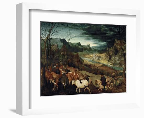 The Return of the Herd, 1565-Pieter Bruegel the Elder-Framed Giclee Print