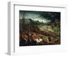 The Return of the Herd, 1565-Pieter Bruegel the Elder-Framed Giclee Print