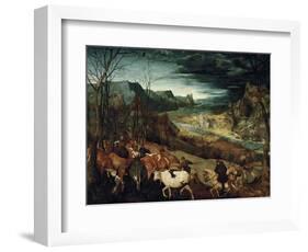 The Return of the Herd, 1565-Pieter Bruegel the Elder-Framed Giclee Print