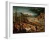 The Return of the Herd (Autumn) 1565-Pieter Bruegel the Elder-Framed Giclee Print