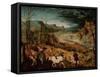 The Return of the Herd (Autumn) 1565-Pieter Bruegel the Elder-Framed Stretched Canvas