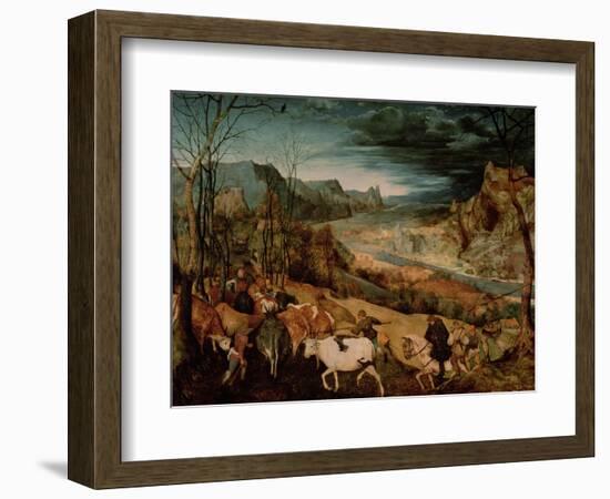 The Return of the Herd (Autumn) 1565-Pieter Bruegel the Elder-Framed Giclee Print