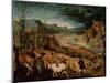 The Return of the Herd (Autumn) 1565-Pieter Bruegel the Elder-Mounted Giclee Print