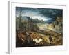 The Return of the Herd-Pieter Bruegel the Elder-Framed Art Print