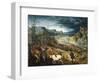 The Return of the Herd-Pieter Bruegel the Elder-Framed Art Print