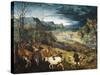 The Return of the Herd-Pieter Bruegel the Elder-Stretched Canvas