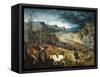 The Return of the Herd-Pieter Bruegel the Elder-Framed Stretched Canvas