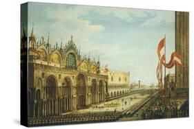 The Return of the Horses of San Marco, Venice, 1815-Vincenzo Chilone-Stretched Canvas