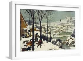 The Return of the Hunters-Pieter Bruegel the Elder-Framed Giclee Print