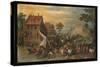 The Return of the Market (Oil on Copper)-Jan the Elder Brueghel-Stretched Canvas