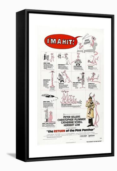 The Return of the Pink Panther, US poster, Peter Sellers, 1975-null-Framed Stretched Canvas