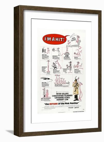 The Return of the Pink Panther, US poster, Peter Sellers, 1975-null-Framed Premium Giclee Print