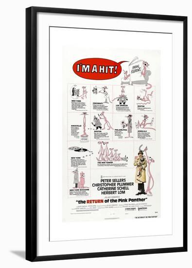 The Return of the Pink Panther, US poster, Peter Sellers, 1975-null-Framed Premium Giclee Print
