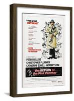 The Return of the Pink Panther, US poster, Peter Sellers, 1975-null-Framed Art Print