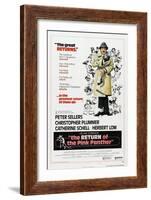 The Return of the Pink Panther, US poster, Peter Sellers, 1975-null-Framed Art Print