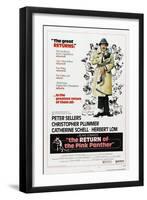 The Return of the Pink Panther, US poster, Peter Sellers, 1975-null-Framed Art Print