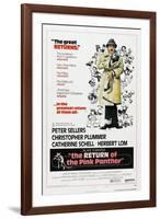 The Return of the Pink Panther, US poster, Peter Sellers, 1975-null-Framed Art Print