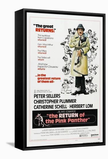 The Return of the Pink Panther, US poster, Peter Sellers, 1975-null-Framed Stretched Canvas