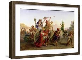 The Return of the Procession of the Madonna of the Arc, Near Naples, 1827-Louis Leopold Robert-Framed Giclee Print