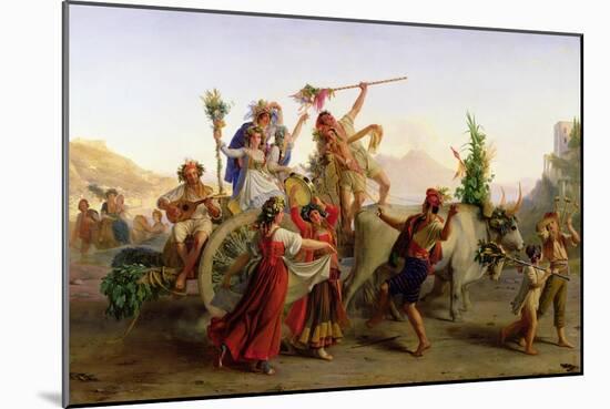 The Return of the Procession of the Madonna of the Arc, Near Naples, 1827-Louis Leopold Robert-Mounted Giclee Print