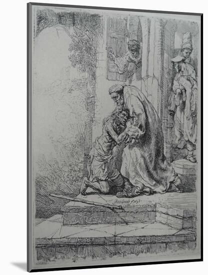 The Return of the Prodigal Son, 1636-Rembrandt van Rijn-Mounted Giclee Print