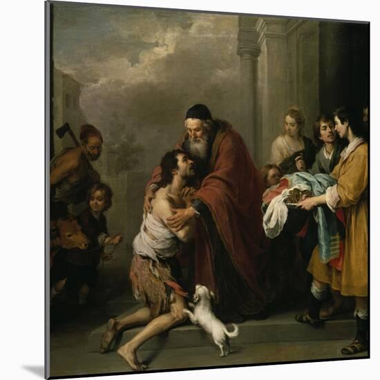 The Return of the Prodigal Son, 1667/70-Bartolomé Estéban Murillo-Mounted Giclee Print