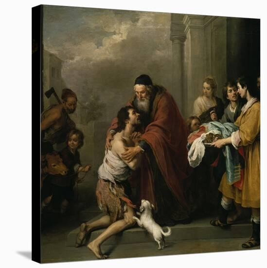 The Return of the Prodigal Son, 1667/70-Bartolomé Estéban Murillo-Stretched Canvas