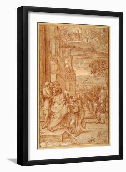 The Return of the Prodigal Son, after Annibale Carracci-Annibale Carracci-Framed Premium Giclee Print