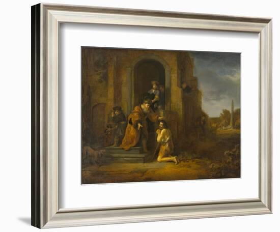 The Return of the Prodigal Son, c.1640-1642-Govaert Flinck-Framed Giclee Print