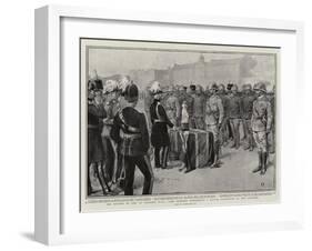 The Return of the Q Battery Rha, Lord Roberts Presenting a Silver Statuette to the Officers-Frank Dadd-Framed Giclee Print