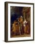 The Return of the Sailor, Reuniting with His Family on the Threshold of His Cottage. Oil on Canvas,-Thomas Stothard-Framed Giclee Print