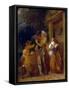 The Return of the Sailor, Reuniting with His Family on the Threshold of His Cottage. Oil on Canvas,-Thomas Stothard-Framed Stretched Canvas