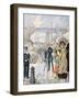 The Return of the Ship 'Borda, and Embarkation of the Ship 'Fistots, Brest, France, 1902-null-Framed Giclee Print