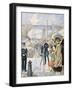 The Return of the Ship 'Borda, and Embarkation of the Ship 'Fistots, Brest, France, 1902-null-Framed Giclee Print