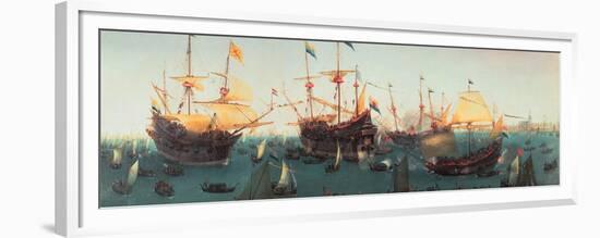 The Return to Amsterdam of the Second Expedition to the East Indies, 19 July 1599-Hendrick Cornelisz Vroom-Framed Giclee Print