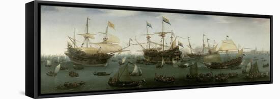 The Return to Amsterdam of the Second Expedition to the East Indies, 19 July 1599-Hendrick Cornelisz. Vroom-Framed Stretched Canvas