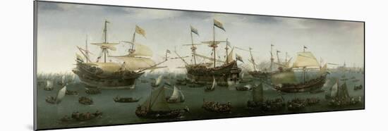 The Return to Amsterdam of the Second Expedition to the East Indies, 19 July 1599-Hendrick Cornelisz. Vroom-Mounted Giclee Print