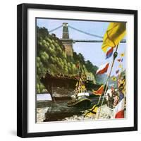 The Return to Bristol of Brunel's Great Ship the Ss Great Britain-English School-Framed Giclee Print